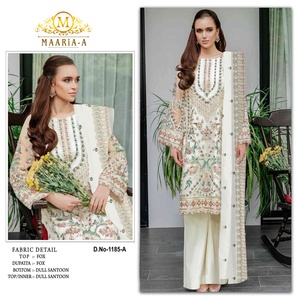 Diseñador Faux Georgette con bordado Salwar Suit Fabricante y proveedor de la India a la tarifa más baja - Product Image 2