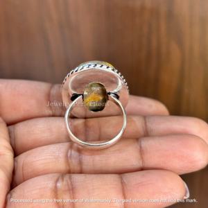 Anillos de Jaspe Frutal Plateados Únicos para Mujer, Resistentes al Agua, de Latón con Piedras Preciosas, Joyería de Moda, Lote al por Mayor para Fiestas - Product Image 4