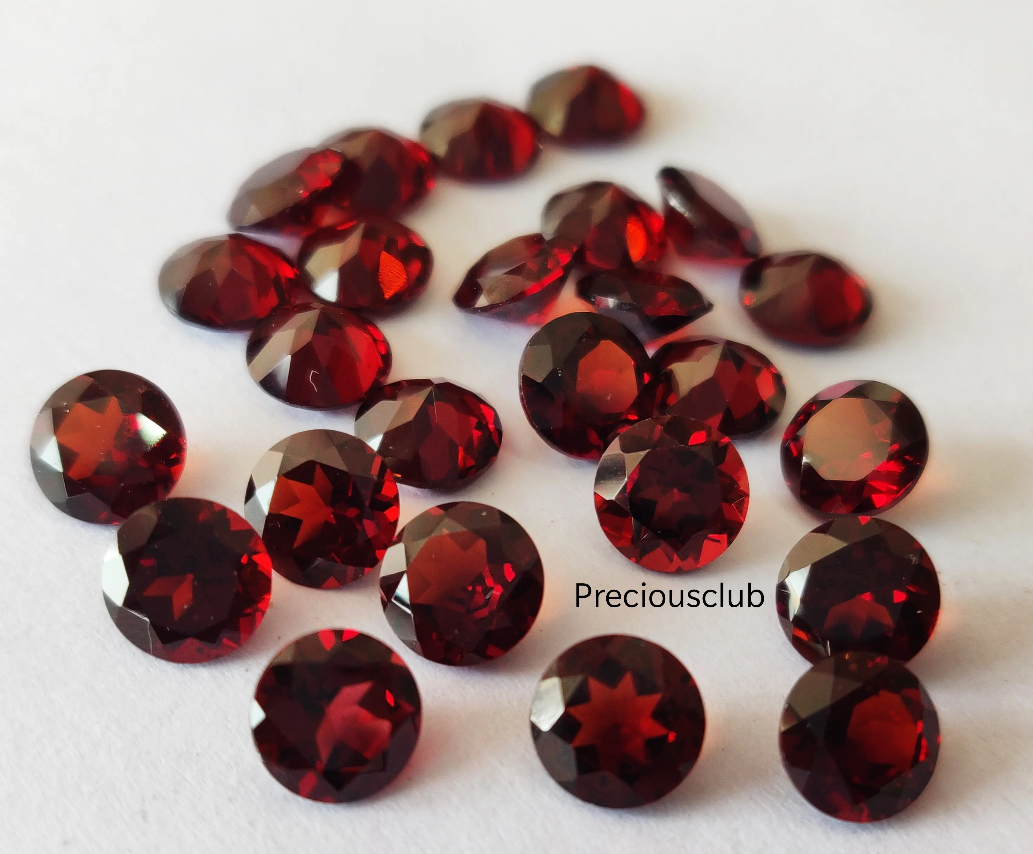 Naturgarnet rundgefaßt 11 mm - lockerer roter Garnet hochwertig