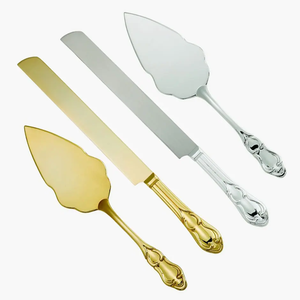 Serveur de gâteau en laiton de dernière qualité avec des designers en laiton Long Gold Handle Cake Servant Set personnaliser l'emballage de la boîte-cadeau - Product Image 3