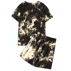 Verano hombres camisetas conjuntos cortos precio al por mayor camisetas jóvenes y adultos moda casual hombres conjuntos gemelos último estilo fácil de usar - Product Image 2