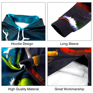 Sweat-shirt à capuche de Noël, polaire chaud d'hiver, pull décontracté imprimé pour hommes et adolescents, cadeau, style tendance, Noël, amour, plaisir - Product Image 3