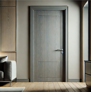 Puertas Minimalistas de Madera Compuesta WPC del Fabricante, Insonorizadas, Impermeables, Ecológicas, Fáciles de Instalar, para Interiores de Hoteles y Villas - Product Image 4