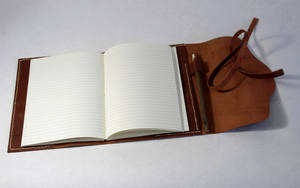 Journal en cuir de buffle recyclé, rechargeable, en papier de coton recyclé, fait à la main, de haute qualité, écologique, vente en gros, agenda 2025 - Product Image 5