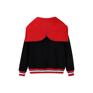 Sweat à capuche d'hiver Delta Black Prep pour homme, 100% coton biologique, polaire, écologique, logo personnalisé, col à capuche rouge, tricot côtelé 300g - Product Image 2