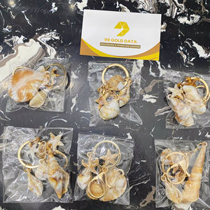 Llavero de Concha Marina Natural, Recuerdo Costero Hecho a Mano para Regalos - Product Image 1