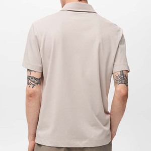 Jersey de coton de haute qualité grande taille hommes Golf pour chemises Logo brodé respirant écologique plaine à manches courtes décontracté - Product Image 6