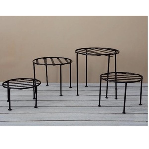 Round Shape Black Painted Color Iron Plant <b>Stand</b> Flower <b>Pot</b> Plant <b>Stand</b> For Home Balcony Garden Backyard Decorative Plant <b>Stand</b> - Product Image 3