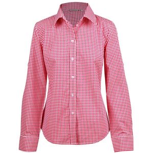 Camisa a Cuadros para Mujer, Manga Larga, 100% Algodón, Transpirable, Informal, para Verano - Product Image 4