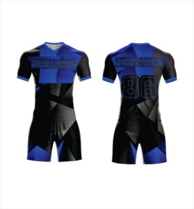 Venta al por mayor de uniformes de fútbol personalizados, camisetas de fútbol de ajuste rápido transpirables, conjuntos elegantes, nombre personalizado, sublimación, ropa teñida - Product Image 5