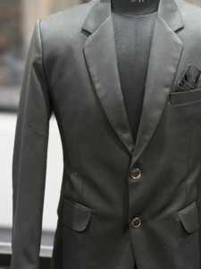 ชุดทักซิโด้สีดำสำหรับผู้ชาย 2 ชิ้น เสื้อแจ็คเก็ตทรงเข้ารูป ชุดสูทสำหรับงานแต่งงาน งานปาร์ตี้ เสื้อเบลเซอร์ดีไซน์หรูหรา ขายส่ง - Product Image 5