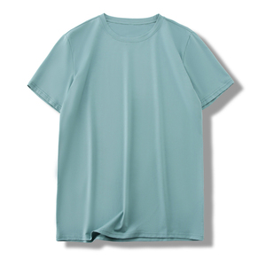 เสื้อยืดผ้าฝ้ายบางพอดีตัวน้ำหนักเบาสำหรับผู้ชายเสื้อยืด100% ถักคอกลมแขนสั้นพิมพ์ลายแฟชั่นฤดูร้อนปรับแต่งโลโก้ได้ - Product Image 5