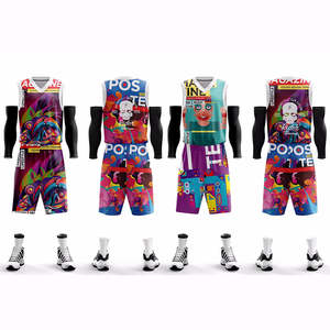 เสื้อบาสเก็ตบอลสำหรับผู้ชายเสื้อบาสเก็ตบอล3D ปักซับลิเมชันชุดทีมฤดูหนาวดีไซน์ล่าสุดย้อมสีเรียบ - Product Image 3