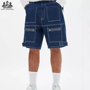 Shorts en jean décontractés pour hommes, coupe décontractée, fermeture boutonnée, séchage rapide, écologiques, pour l'été, la gym et la course, 100 % coton - Product Image 6
