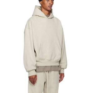 Sweat à capuche surdimensionné en polaire épaisse d'hiver 100% coton de haute qualité avec poche Logo personnalisé unisexe grande taille sweats à capuche pour hommes - Product Image 4