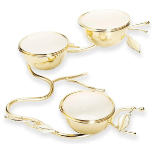 Nuevo Plato Decorativo de Acero Inoxidable Hecho a Mano con Diseño Clásico de Nueces, Servidor de Ensaladas con Soportes Florales, Vajilla - Product Image 6