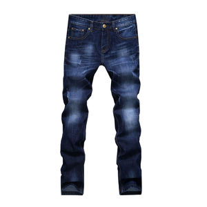 Jeans de Mezclilla de Invierno para Hombre, Corte Recto, Tela Satinada, Diseño Transpirable, Colores Sólidos Personalizados, Logotipo Personalizado, Alta Calidad - Product Image 1