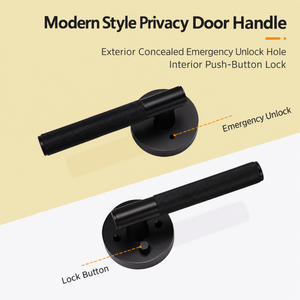 Cerradura de Palanca para Puerta de Privacidad de Aleación de Zinc con Manija Moleteada, Acabado Dorado, Estilo Americano, para Baños, Dormitorios y Puertas Interiores - Product Image 5