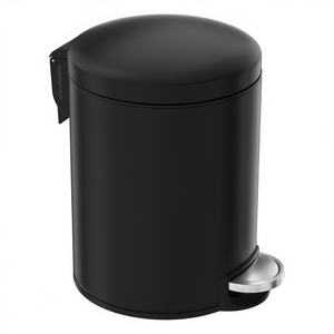 Cubo de basura para cocina negro con pedal, capacidad de 5L, con embrague Art. 12 - Product Image 2