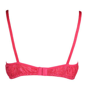 บราแฟนซีลายดอกกุหลาบสำหรับผู้หญิง - สีชมพูเข้ม - Product Image 2