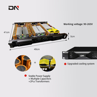 Amplificateur de puissance DN4180 4x3300W 4 canaux 1u Classe D adapté aux grandes performances