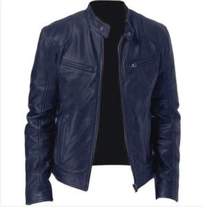Blouson en cuir pour homme 2026, style motard, manches longues, blazer vintage, veste en cuir PU, design classique pour hommes - Product Image 5