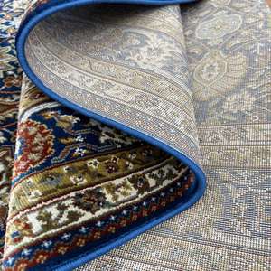 Tapis rectangulaire épais moderne en laine/coton, à poils longs, noué à la main, motif floral, fabriqué à la machine, 1 pièce, pour salon - Product Image 4