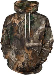 <b>Mens</b> Classic Hunting Camo Pullover <b>Hoodie</b> <b>Fleece</b> Hooded Sweatshirts Hoodies With Logo Hunting Wear - Product Image 2
