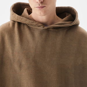 Venta al por mayor de los hombres lavado con ácido sudaderas con capucha de gran tamaño gota hombro sudaderas con capucha vintage de peso pesado streetwear sudaderas con capucha para los hombres - Product Image 2