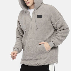 OEM Sweats à capuche en polaire Sherpa personnalisés de haute qualité Sweat-shirt en laine polaire surdimensionné Vêtements d'hiver Sweats à capuche unisexes pour hommes - Product Image 3
