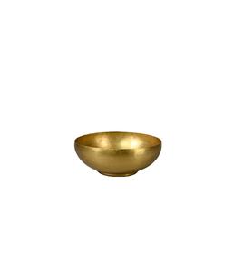 Exquisite gold polish brass serving bowl with floral carving ideal for luxury <b>buffet</b> setups or traditional dining <b>tables</b> - Product Image 1