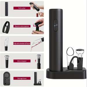 Ensemble ouvre-bouteille électrique USB avec coupe-capsule pour fêtes et amateurs de vin, accessoires de cuisine en plastique, cadeau - Product Image 6