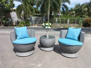 Conjunto de Muebles de Jardín PRCF-128 de Mimbre Sintético para Cafetería o Terraza - Product Image 1