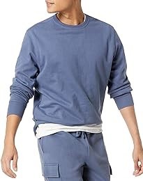 เสื้อสเวตเชิ้ตผู้ชายผ้าฝ้ายฟลีซ คอกลม ทรงหลวม แห้งเร็ว สีพื้น สำหรับผู้ชาย - Product Image 5