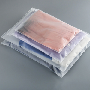 Custom Frosted Transparent PVC Zipper <b>Packaging</b> <b>Bag</b> for Garment Clothing Apparel Ziplock Pouch with Slide Lock - Product Image 3