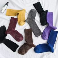 Chaussettes pour femmes personnalisées OEM de qualité supérieure, chaussettes en coton à paillettes, chaussettes en fil métallique, chaussettes à paillettes pour femmes