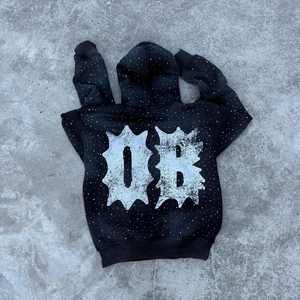 เสื้อฮู้ดผู้ชายแบบรูดซิปมีฮู้ดลายน้ำตาผ้าเดนิมผ้าฝ้าย GSM 220 - Product Image 6