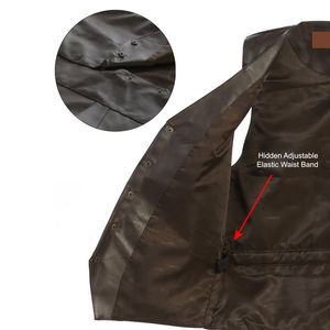 Chaleco de Cuero para Motocicleta, Informal, Transpirable, de Invierno, de Buena Calidad, Precio de Fábrica, Cuello en V, Diseño Personalizado, para Hombre, Económico - Product Image 5