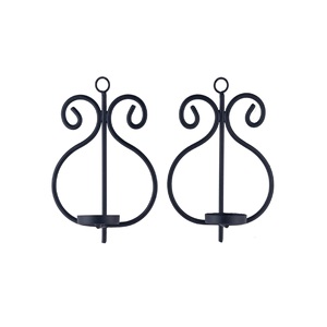 Candelabro de pared ecológico hecho a mano de cristal negro creativo soporte de luz de té con logotipo personalizado para el hogar Decoración de Navidad pantalla - Product Image 5