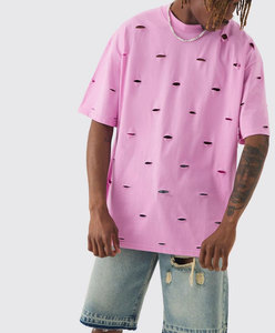 Nouveauté 2026 T-shirts pour hommes personnalisés, de marque, grande taille, effet vieilli et teinture surdimensionnée, qualité supérieure, vente en gros - Product Image 3