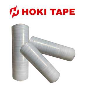 White 20cm Wide PE Stretch <b>Film</b> <b>Roll</b> 100m Water Soluble Plastic <b>Film</b> Durable Hardness Soft Shipping Protection Securing Products - Product Image 3