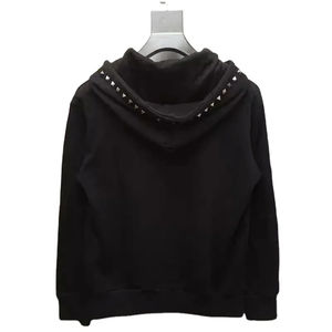 Ventes en gros de sweats à capuche en molleton de coton avec fermeture éclair, lavage à l'acide, strass personnalisés, thermique, délavé au soleil, sweats à capuche à fermeture éclair intégrale pour hommes - Product Image 6