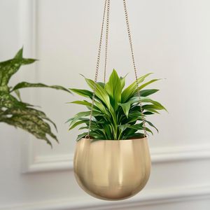 Lot de 2 pots de fleurs suspendus en métal uniques pour décoration de la maison pour porte-plantes au meilleur prix - Product Image 4