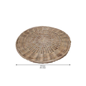 Artex Dong Thap Handmade Eco-Friendly Thin Round Rattan Wicker Charger <b>Plate</b> & Dinner <b>Mat</b> for Home Decor - Product Image 1