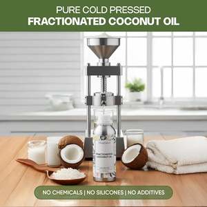 Aceite de Coco Fraccionado Prensado en Frío, Grado Alimenticio y Cosmético, Aceite Esencial Portador en Forma Líquida - Product Image 4
