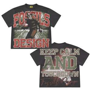 Personalizado con logotipo Vintage Single Stitch 60 poliéster 40 algodón nuevo clásico de gama alta algodón liso al por mayor camiseta completa - Product Image 5