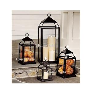 Linterna colgante de hierro y vidrio, diseño atractivo, forma personalizada, linterna decorativa para boda con buena calidad - Product Image 1