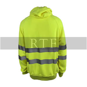 Ropa de trabajo de alta calidad para hombres con capucha Hi Vis reflectante seguridad trabajo construcción chaqueta sudor por crudo a fino - Product Image 5