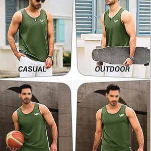 Produit le plus vendu : débardeur athlétique pour homme, léger, respirant, coupe musclée, pour l'entraînement et la course à pied - Product Image 4