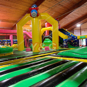 Y & G gorila niños tierra <span class=keywords><strong>de</strong></span> juegos Jungle House adultos y niños parque temático inflable para la venta La carrera <span class=keywords><strong>de</strong></span> obstáculos inflable más grande - Product Image 6